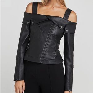BCBG Maxazria “Clyde” Faux-Leather Jacket - XXS XS